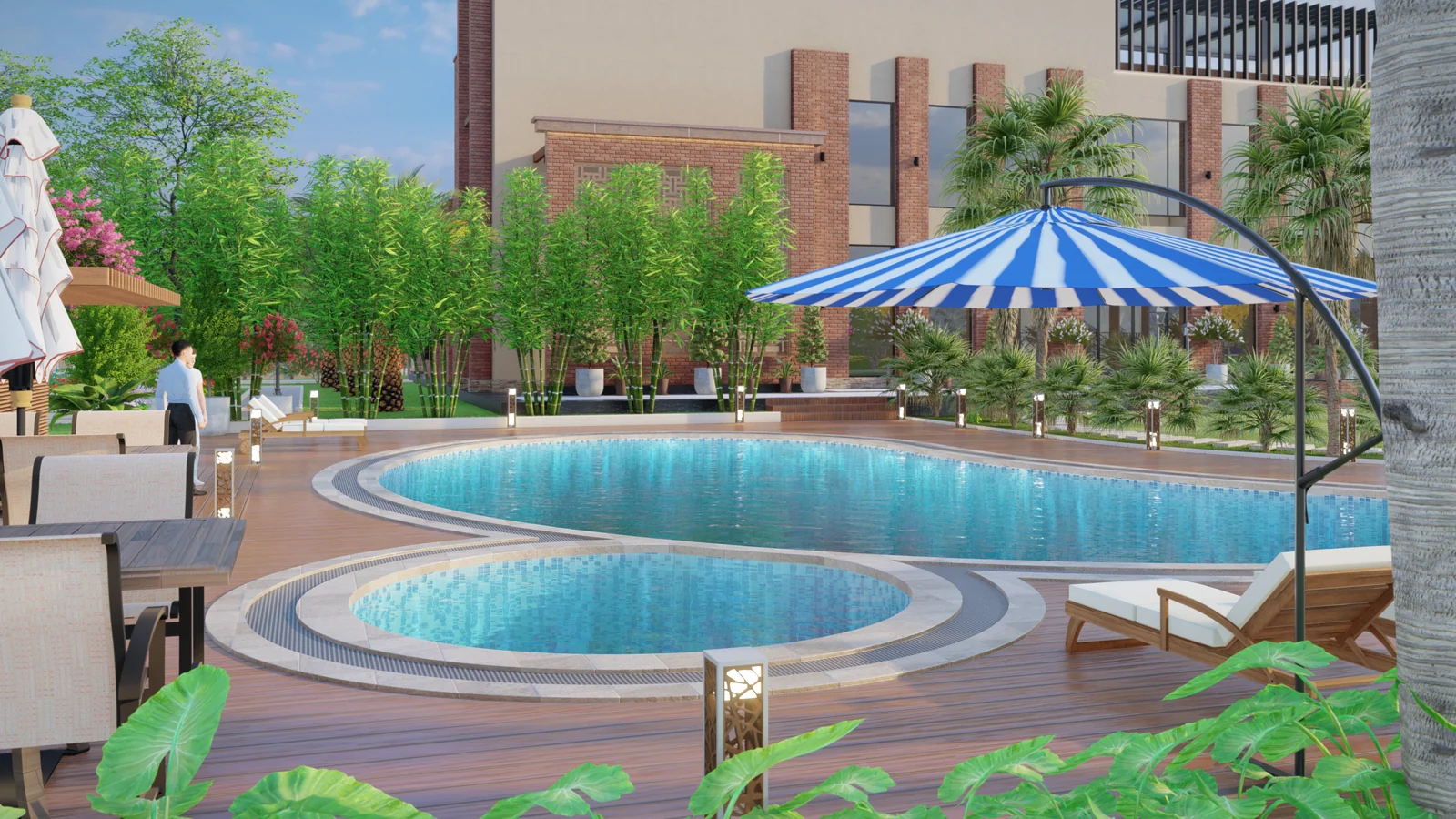 Swimming Pool & Sun Loungers